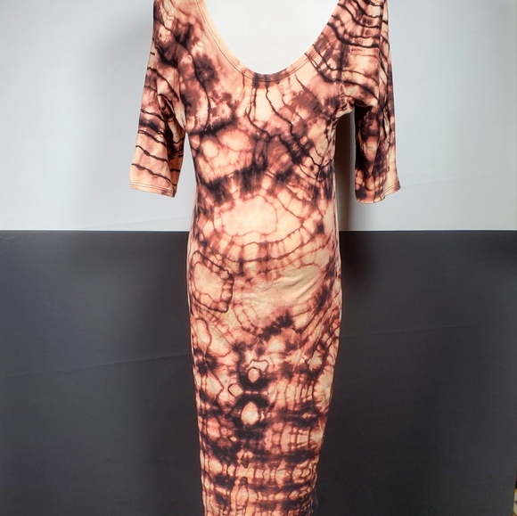 Reverse Tiedye Bodycon Dress Custom Made 3X - Picture 7 of 12